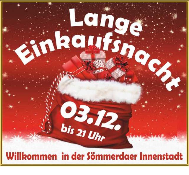 Lange Einkaufsnacht am 03.12.2021