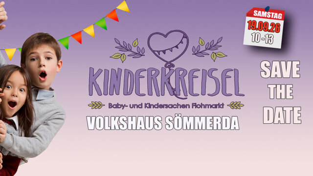 Kinderkreisel mit Baby und Kindersachen Flohmarkt im Volkshaus Sömmerda