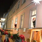 Offenes Fenster zum Verkauf in der Tourist-Information