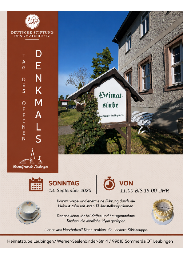 Tag des offenen Denkmals in der Heimatstube Leubingen