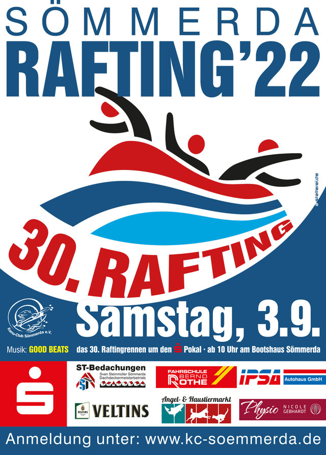 Plakat zum 30. Rafting in Sömmerda