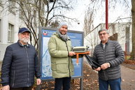 Drei der am Projekt Beteiligten im Industriepark