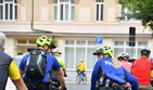 Auch die Polizei war auf dem Rad bei der Tour dabei.