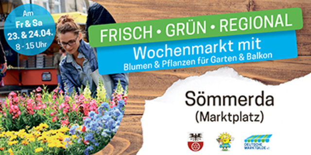 Flyer mit Informationen zum erweiterten Wochenmarkt