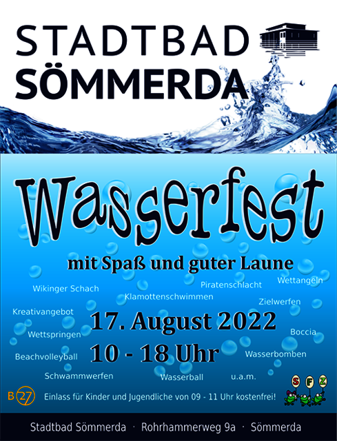 Das Plakat mit dem Programm zum Wasserfest