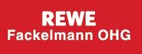 Weiß rotes Rewe Logo mit Zusatz Fackelmann OHG