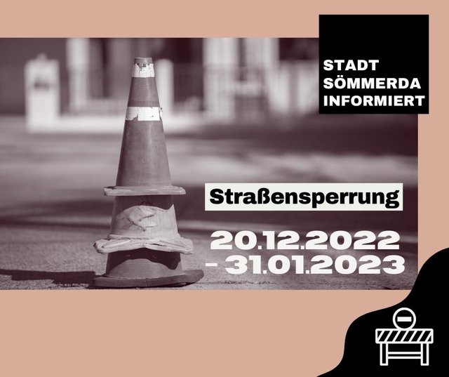 Bild Straßensperrung