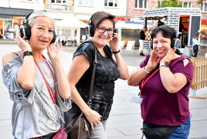 Vorbereitungen zur ersten Silent Disco