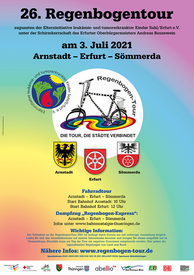Plakat mit Infos für die Regenbogentour