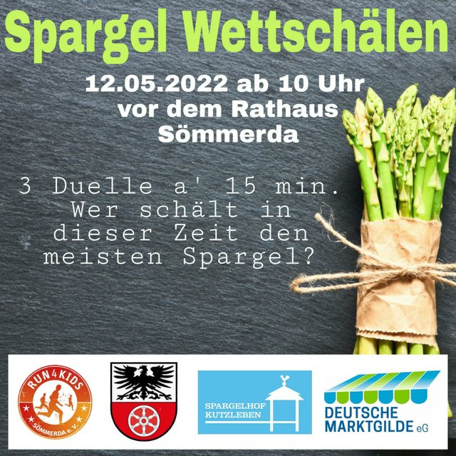 Wochenmarkt mit Spargelschälwettbewerb am 12.05.2022