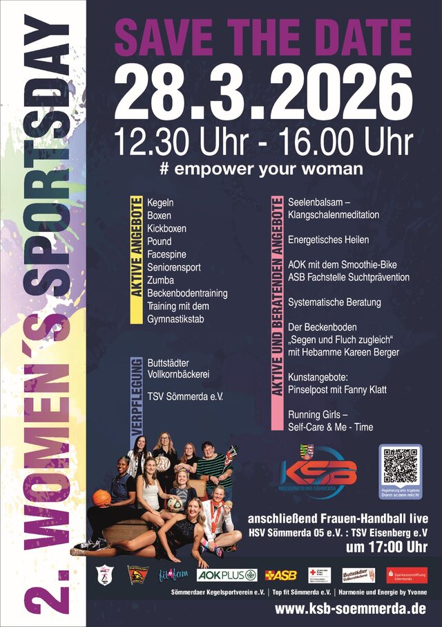 Plakat vom Womens Day mit den Angeboten