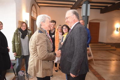 Bürgermeister Ralf Hauboldt empfing die Böblinger Gruppe im Rathaus.