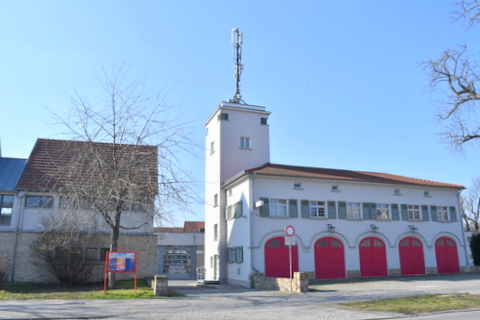 Ansicht der Feuerwache von vorn