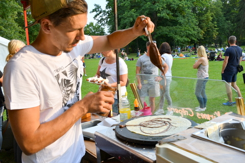 Waffelbäckerei im Stadtpark