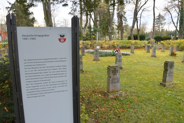 Das Gräberfeld Deutsche Kriegsgärber 1941-1945 auf dem Sömmerdaer Friedhof. Auch hier findet das Gedenken statt.