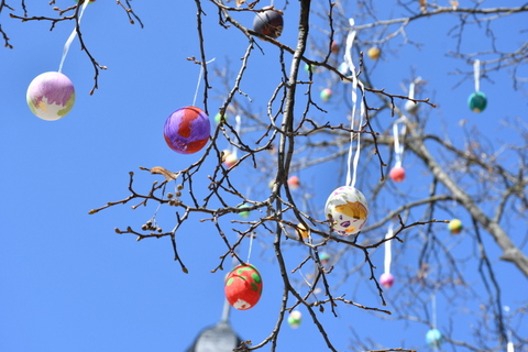 Ostereierbaum Obermarkt mit Ostereiern