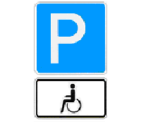 Schild Parkplatz für Behinderte