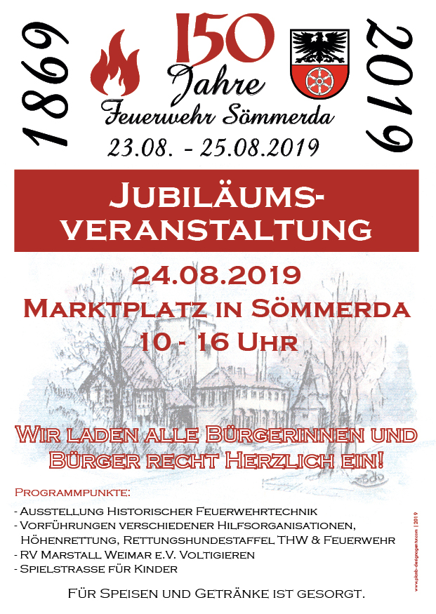 Das Plakat mit der Ankündung des Festes zum Jubiläum.