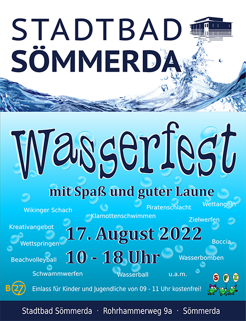 Das Plakat mit dem Programm zum Wasserfest