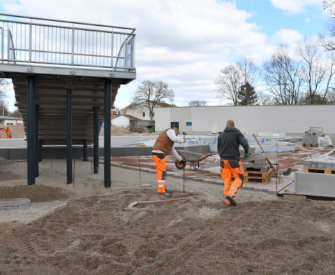 Sanierungsarbeiten am Freibad Sömmerda