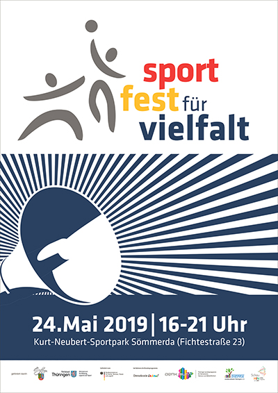 Das Plakat für das Sportfest für Vielfalt.