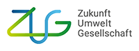 Das Logo der Initiative Zukunft, Umwelt und Gesellschaft: ein stilisierter Schriftzug des Wortes Zug.